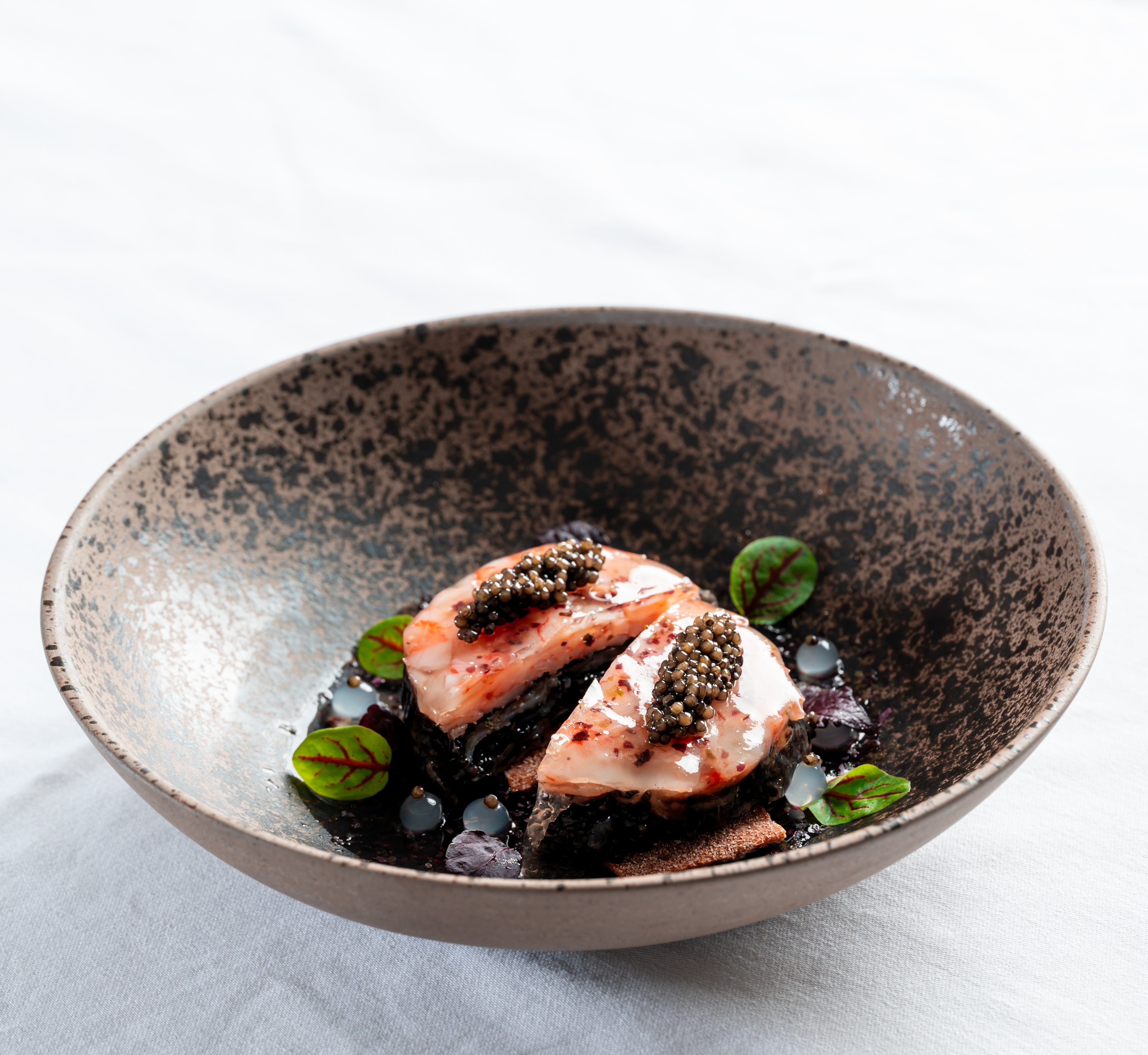 Pressé de crevettes et caviar