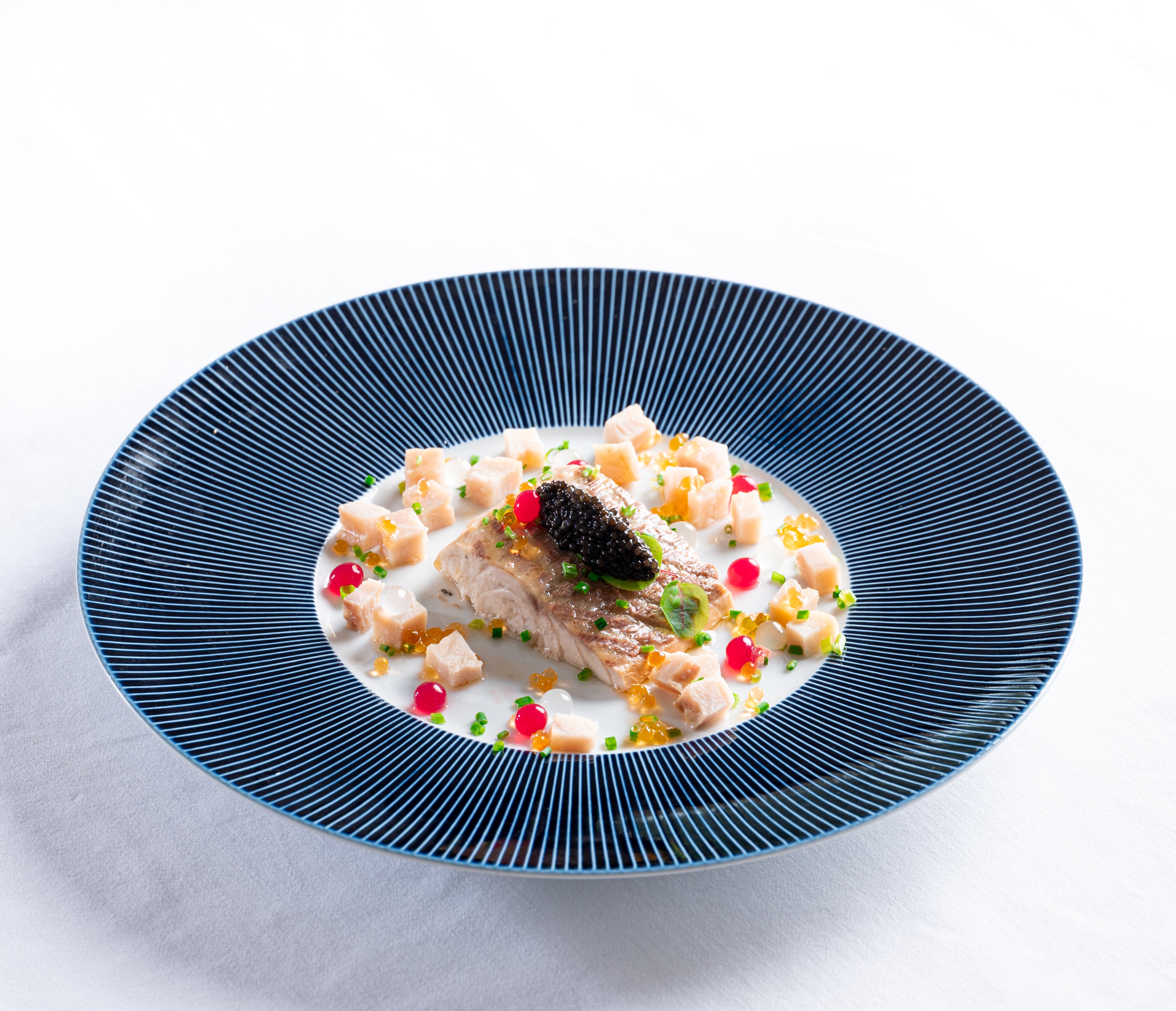 Pavé d’esturgeon et caviar